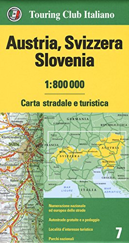 AUSTRIA, SVIZZERA, SLOVENIA 1:800.000. C