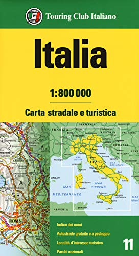 ITALIA 1:800.000. CARTA STRADALE E TURIS